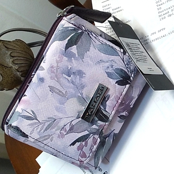 Tahari Handbags - Tahari wallet Light Trifold Pastel Floral Vegan